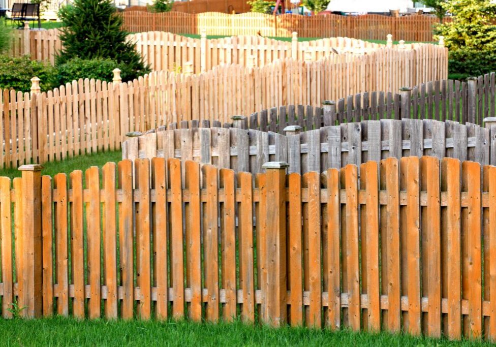new and old wood fence